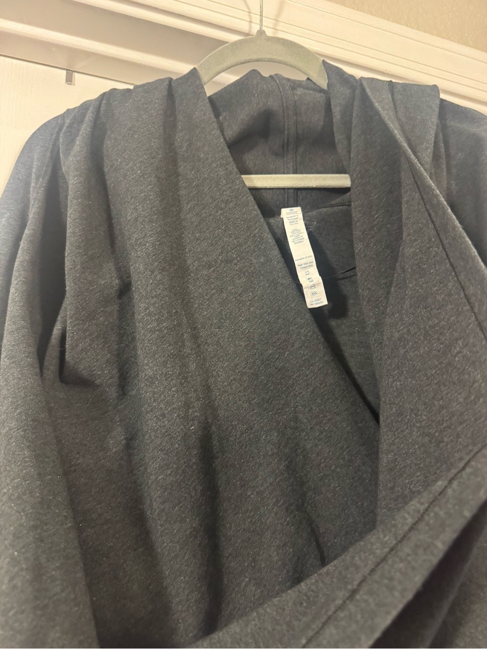 Lululemon Charcoal Gray Wrap V-Neck Sweater - Picture 7 of 7